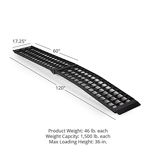 Titan Ramps 10 FT HD 4 Beam Arched UTV Loading Ramps, Pair Black