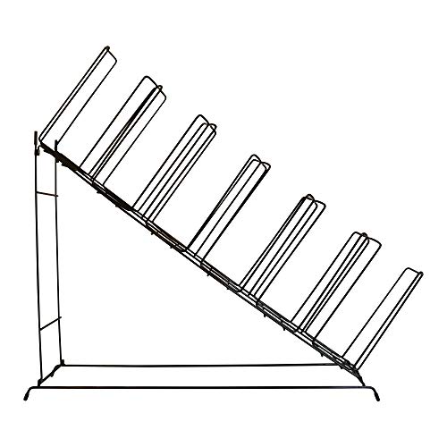 Black Slanted 6 Section Cup and Lid Holder, Organizer for Cups, Lids and Straws - Thumbnail 6