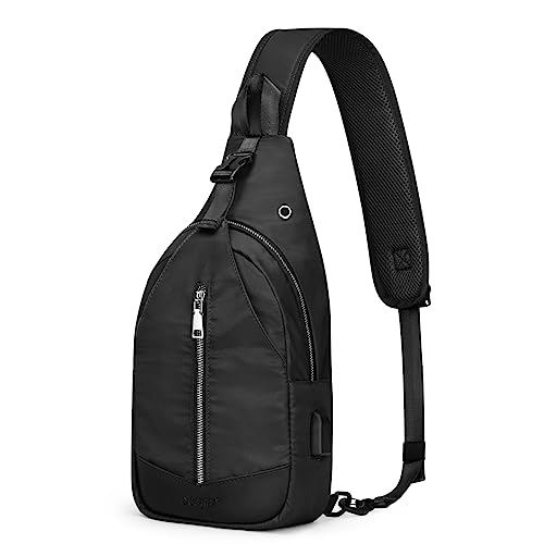 G4Free Sling Bag RFID Blocking Crossbody Sling Backpack Small Shoulder Chest Bag Daypack USB Charger Port Men Women