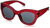 A.J. Morgan Women's Maxi Taxi Cateye Sunglasses, Red, 50 mm