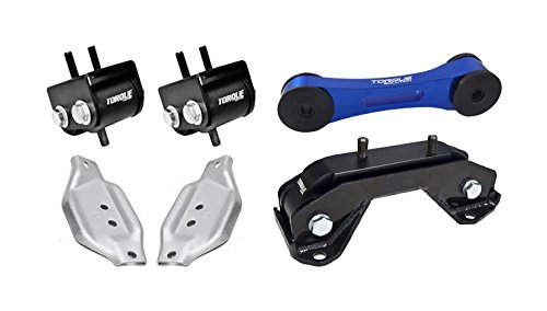 Torque Solution Engine / Trans / Blue Pitch Mount Kit w/ Mount Plates Fits Subaru WRX 2006-2015 / STI 2006-2016