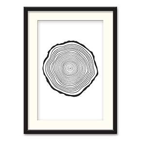 Black Paper Framed for Living Room Bedroom Abstract...