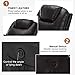 Mecor Electric Massage Recliner Chair, Leather Recliner Heated Reclining Rocker with Cup Holder 360 Swivel for Living Room (Black)
