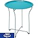 Atlantic urbSPACE Metal Side Table - Stylish Folding Tray Table, Sturdy Steel Construction with Wear-Resistant Powder Coating, PN in Capri Breeze