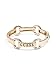 GUESS Factory Women's Gold-Tone Pave Logo Bangle, NS