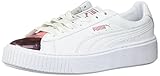 PUMA Women's Basket Platform Metallic, White-Lilac Snow, 6.5 M US
