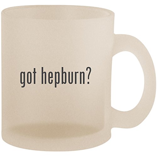 got hepburn? - Frosted 10oz Glass Coffee Cup Mug