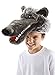 elope Plush Big Bad Wolf Hat, Faux Fur Hat with Adjustable Fit, One Size, Hidden Pocket, Felt Teeth and Tongue