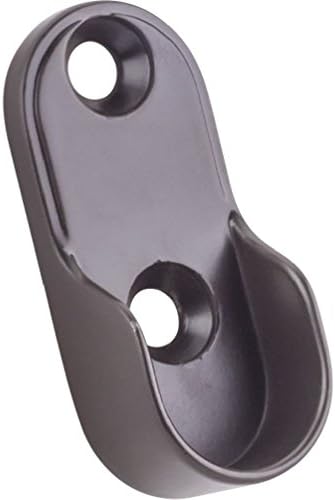 Box of 6-Oil Rubbed Bronze Finish Oval--Open Closet Bracket For Oval Closet Rod-