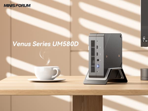 MINISFORUM DeskMini UM580D Mini PC AMD Ryzen 7 5800H DDR4 32GB RAM+512GB NVMe SSD Desktop Computer, 2xHDMI+1xUSB-C 4K@60Hz Outputs, 2.5G LAN, USB 3.2, AMD Radeon Graphics Mini Computer