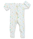 Pajammie Zipsuits Unisex Baby Bamboo and Organic Cotton Romper Footie with 2-way zip (18-24 Months, Tribal Pastels)