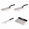 SMAID 6 piece Professional Grade Grill Griddle BBQ Tool Kit ,Camp Chef and other Flat Top Griddles, Grills, Pans, Cooking in the Backyard, Camping, Tailgating and Everywhere