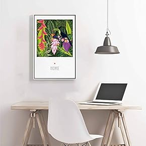 Framed Canvas Home Artwork Decoration Nordic Style Plants Canvas Wall Art for Living Room, Bedroom - 16x24 inches