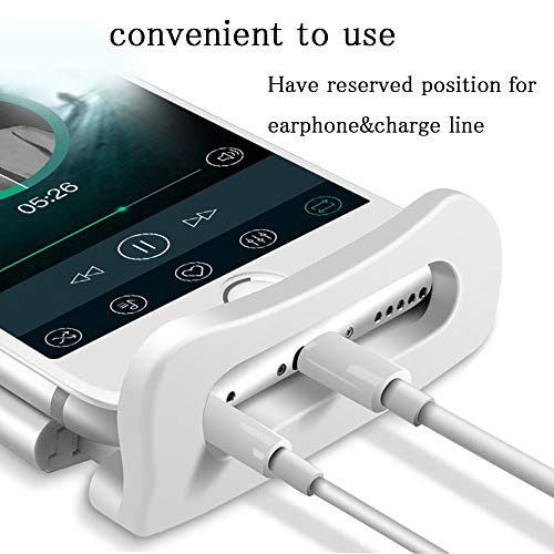 Flexible Long arm Mobile Phone Stand Holder,Universal Gooseneck Phone Holder,use for Tablet,ipad,Amazon Kindle,Android Smartphone,iphoneX,XS,8,8plus,7,7plus,6,6plus(White) - Thumbnail 4