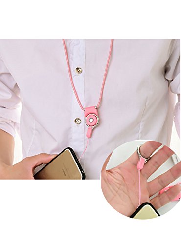 OAIMYY Detachable Cell Phone Long Lanyard Neck Strap for Cell Phone Case/ ID Card Badge/Keychain Charms (6Pcs-Random color) - Thumbnail 3