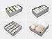 Underwear Organizer Dresser Drawer Organizer - Foldable Closet Drawer Dividers Washable Sock Organizer Storage Bra Box Fabric Bin for Baby Clothes,Panties,Lingeries,Ties,Belts