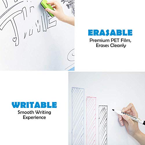 ZHIDIAN Whiteboard Wall Sticker, Dry Erase Sheet Wallpaper, Adhesive