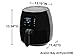 Avalon Bay Digital Air Fryer - Stainless Steel Interior and Digital Display, Includes Airfryer Cookbook and Accessories, 3.7-Quart, AB-Airfryer230B