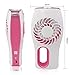 D-FantiX Handheld Fan Battery Operated Portable Water Misting Fan Personal Mister Fan with Cooling Mist Humidifier and Fan USB Powered for Beauty, Home, Office and Travel (Pink)