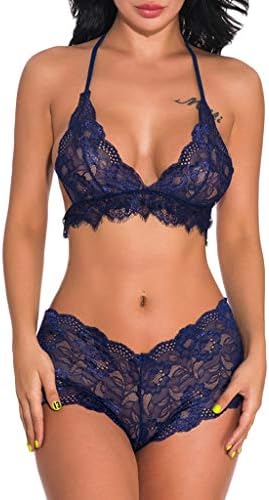 hmtitt Womens Sexy Lingerie, Fahion 2019 New Ladies Lace Sexy Lingerie Halter Bra Set Babydoll Underwear Sleepwear