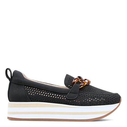 NYDJ Women's Fern Suede, Black 9
