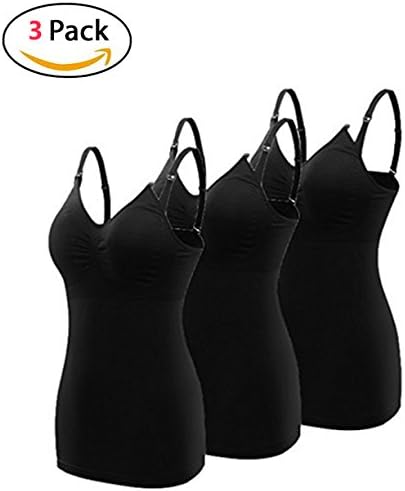 3 Pack Nursing Breast Feeding Tank Top &amp; Cami Shirts, Totally Fits Small and Medium Size