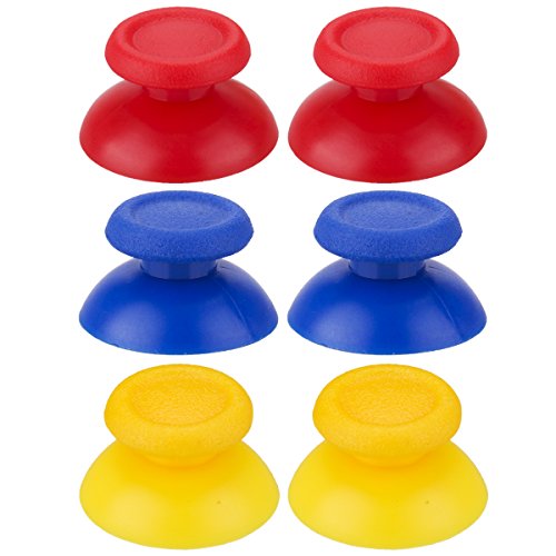 YoRHa 9 x Pair Replacement Original Material Thumbstick Analog Buttons Custom Colourful for DualShock 4 PS4/Slim/PRO Controller Spare Parts Accessories Modded(9 colors)