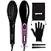 Instant Styling GeMoor Ionic Hair Straightening Brush with Fast Heating 100% Safe Off Function 8 Adjustable Temperatures, Eliminate Frizz Silky Hair Care Straightener for Thin, Thick, Curly Hair