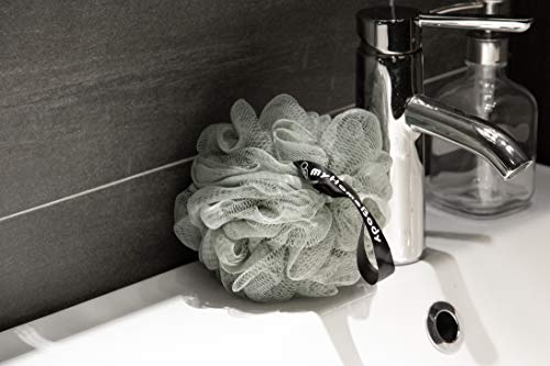 Luxury Bath Sponge Shower Pouf Large (70g) with Activated Charcoal 3 Pack - Thumbnail 7