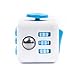 LPVLUX Fidget Stress Dice Toy Cube – The Premium Fidget Dice Anti-anxiety, Depression, Stress, ADD & ADHD Cube for Children / Adults (White/Blue)