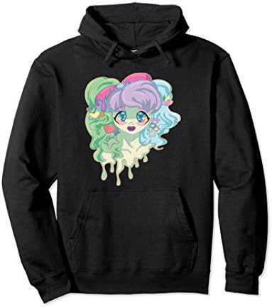 Unisex Kawaii Yami, Pastel Goth, Zombie Princess Hoodie Medium Black
