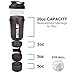 BOTTLED JOY Protein Shaker Bottle 20 oz BPA Free Sports Water Bottle 600ml Gym Water Bottle with Storage for Quick Easy Nutrition Supplement (Black, 600ml)