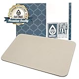 Diatomat Diatomite Stone Bath and Shower Mat by, Non Slip Mat with Diatomaceous Earth Antibacterial Super Absorbent Fast Drying for Bathroom Shower Floor, Promotes Safety for Children and Elderly