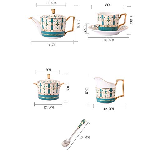 Set Da Tè Europeo Classico 15 pezzi Afternoon Tea Set di bicchieri for caffè Servizio da tè in porcellana smaltata in… - immagine 5