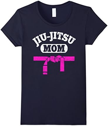 Women's Jiu-Jitsu Mom Shirt: Proud Gift Fighter Mother T-Shirt XL Navy