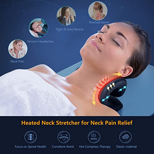 Cozyhealth Neck Stretcher for Neck Pain Relief, Heated Cervical