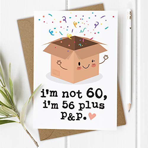 Funny 60th Birthday Card, 60 Today, Men, Mum Birthday Cards Women, Sister, Brother, Dad, Sixty, Fun Joke Humour Witty Greeting Card, Gifts, Milestone, Occasion (60th Birthday Card)