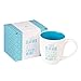 Christian Art Gifts Blue Ceramic Coffee Mug – 14 oz. Microwave and Dishwasher-safe Inspirational Scripture Coffee and Tea Mug for Teachers with Bible Verse: Touches a Heart – 1 Corinthians 16:14