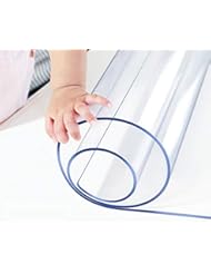 16x22 in 2 PCS 1.5mm Thick Clear PVC Table Protector Office Writing Computer Work Desk Mat Plastic Children Painting Table Protection Kitchen Countertop Surface Cover Mat Rectangle Wipeable Easy Clean
