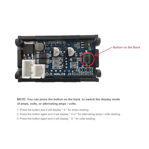 bayite DC 5-120V 100A Mini Digital Current Voltage Amp Meter Ammeter Gauge with Hall Effect Sensor Transformer