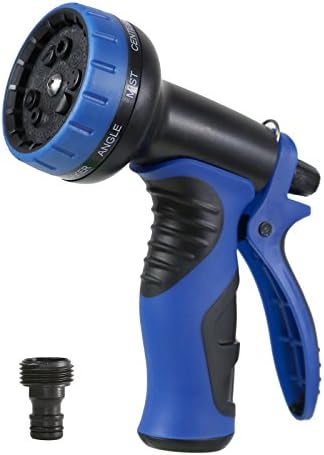 DACTECH Garden Hose Nozzle - Heavy Duty Wand - 9 Adjustable Patterns - High Pressure Anti-leak Sprayer - Suitable for Watering, Cleaning, Car Wash, Pets Showering