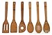 Lipper International 826 Bamboo Wood Kitchen Tools in Mesh Bag, 6-Piece Set primary