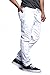 Victorious Mens Drop Crotch Jogger Twill Pants JG804 - WHITE - Large