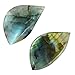 JIC Gem 20 Pcs Labradorite Crystal Freeform Cab Pendant Jewelry from Madagascar,Healing Palm labradorite Stone