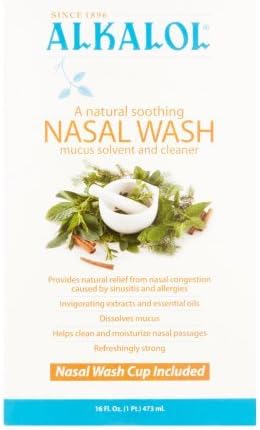 Alkalol - A Natural Soothing Nasal Wash, Mucus Solvent and Cleaner Kit - with Cup, 16-oz. Fxi&amp;Ui