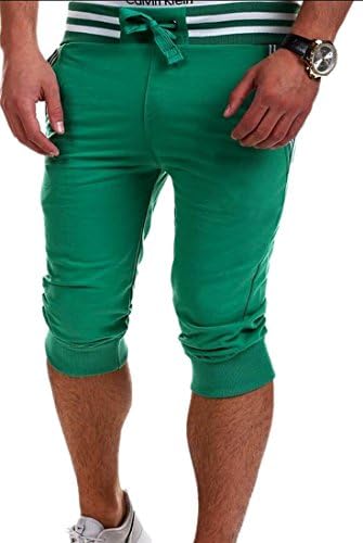 UUYUK Mens Casual Slim Fit Jogger Shorts Sweat Capri Pants