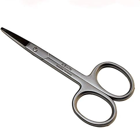 ドイツ ゾーリンゲン Axion アクシオン ステンレス製ニュー鼻毛切りハサミ 直刃 高級スモーク仕上げ Slg0061fba