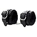 Jelove Open Breathable Leather Paly Ball and Soft PU Faux Leather Handcuffs Wrist Cuffs
