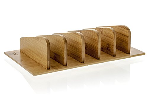 Prosumer's Choice Natural Bamboo Charging Station Rack Valet Dock Organizer for Smartphones and Tablets - Thumbnail 4