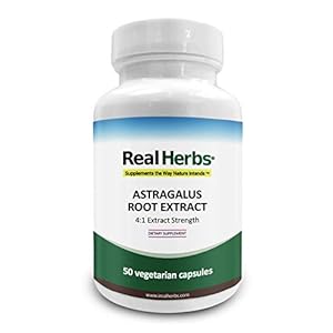 Real Herbs Astragalus Extract 4:1 700mg – 50 Vegetarian Capsules
